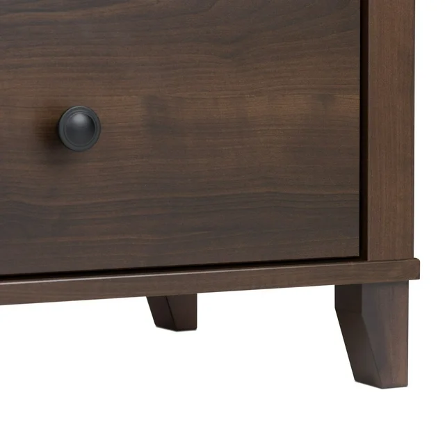 Drawer Nightstand - Solid Wood Legs with 2 Drawers